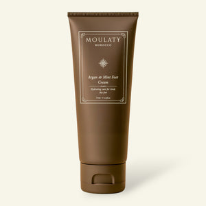 Argan and mint foot cream by Moulaty Morocco for dry, cracked heels